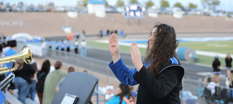 Keeping the Beat: Joshua Carrejo lead the SHS Pep Band