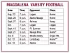 Magdalena 2024 Football Schedule