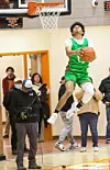 PHOTO GALLERY: Magdalena’s New Mexico All-Stars D’Shaun Vinyard and Kael Stephens slam dunking