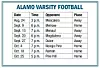 Alamo Navajo 2024 Football Schedule